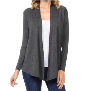 Eileen Fisher Women's Medium Grey Wool Nylon Silk Blend Pullover Sweater